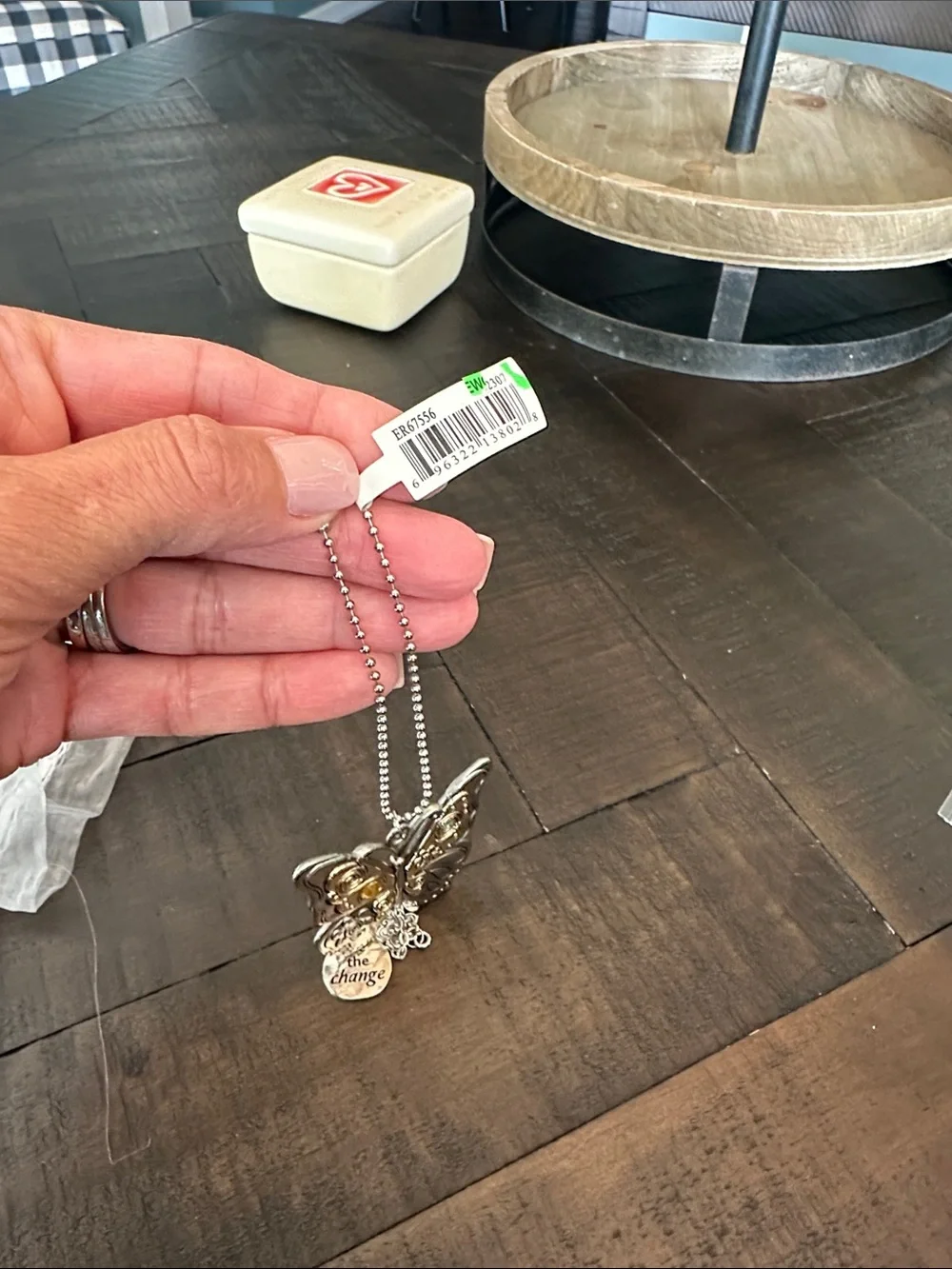 GANZ Silver-Tone Butterfly Keychain with Charms
